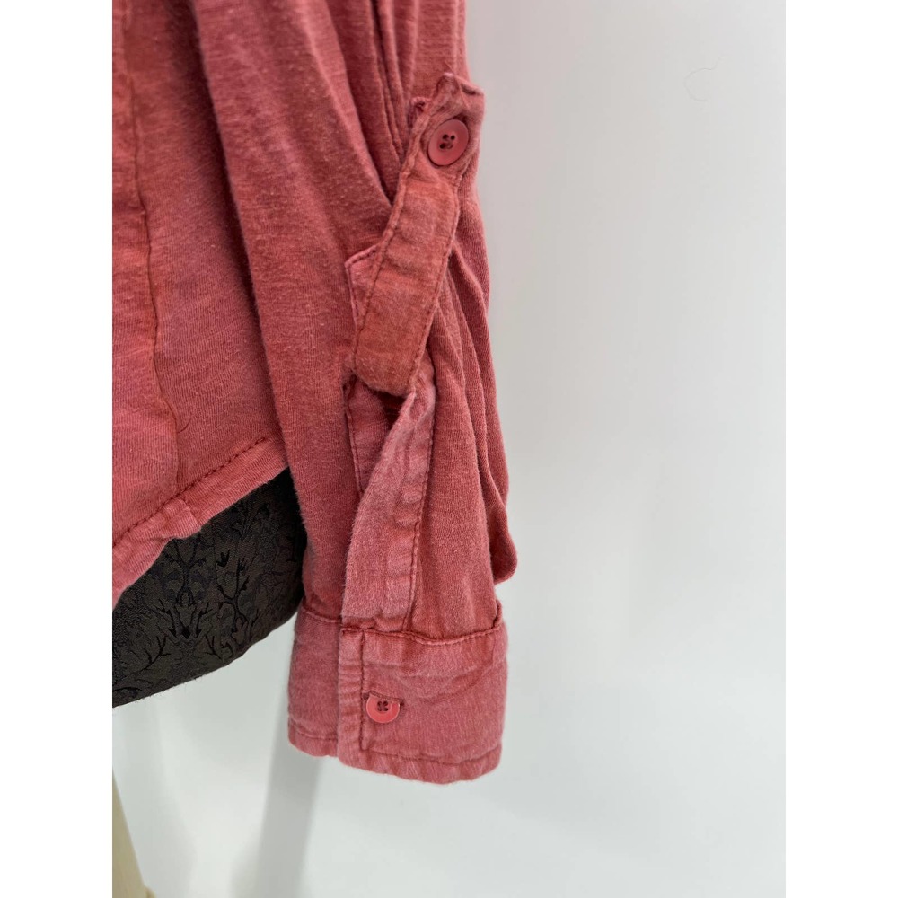 Pilcro and the letterpress anthropologie pink red shirt size 2X - Picture 3 of 5